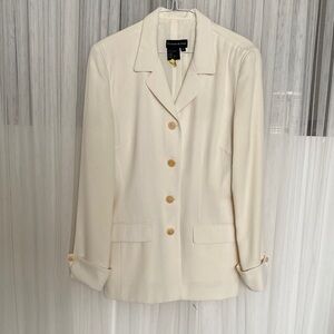 Vintage Y2K Women's striatum & Iseut Cream Blazer! Size 11
